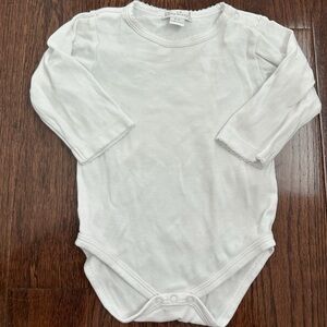 White Long Sleeve Baby Bodysuit